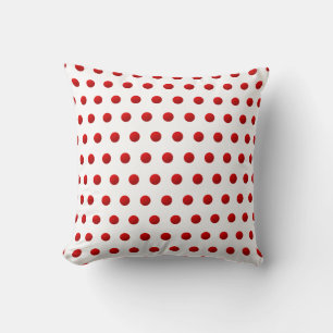 Sierkussen met rode en witte poka-dots-vierkant