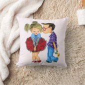 Sierkussen met Romantisch koppel - Liefde - Kus (Deken)