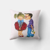Sierkussen met Romantisch koppel - Liefde - Kus (Achterkant)