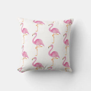 Sierkussen met roze flamingos