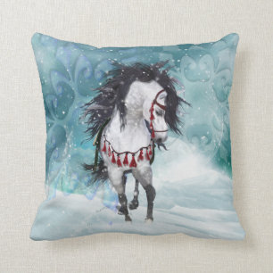 Sierkussen met tweezijdig sneeuwpaard