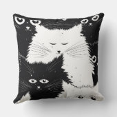 Sierkussen met witte en zwarte tinten (Achterkant)