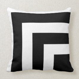 Sierkussen met zwarte en witte streep