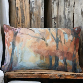 Sierkussen moderne oranje geelbruine bomen kussen