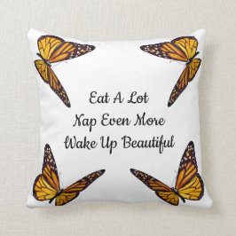 Sierkussen Monarch eet veel...