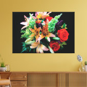 Sierkussen mooie bloemen canvas afdruk (Insitu (Woonkamer))