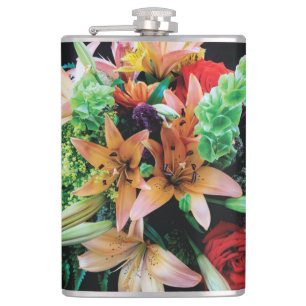 Sierkussen mooie bloemen heupfles