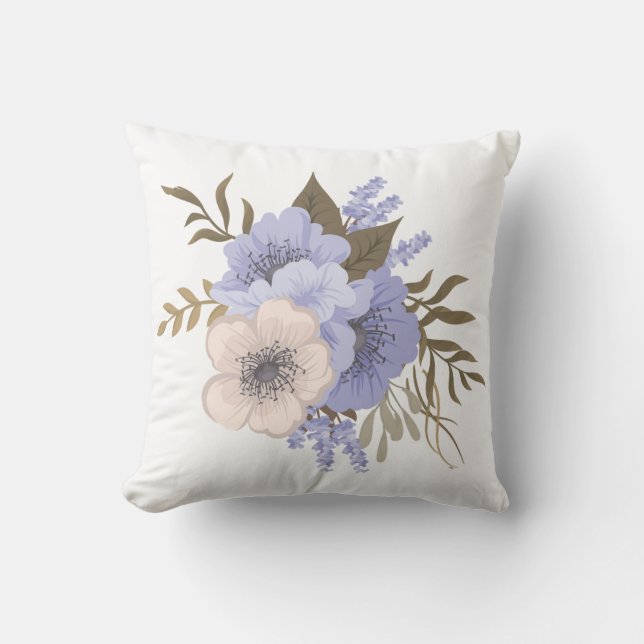 Sierkussen mooie voorjaarsbloemen (Voorkant)
