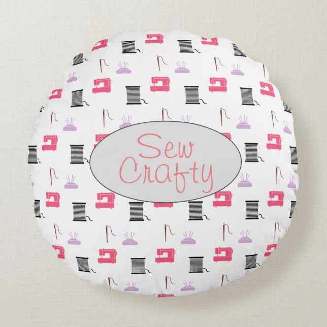 Sierkussen naaigartig rond kussen (Voorkant)
