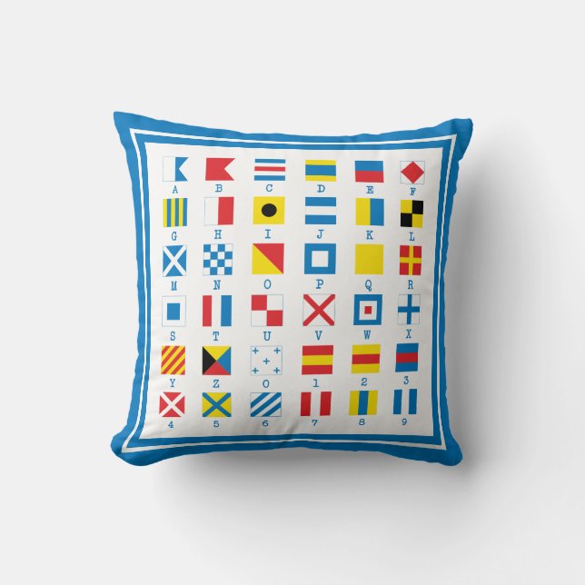 Sierkussen Nautical Flags Maritime Signals (Voorkant)