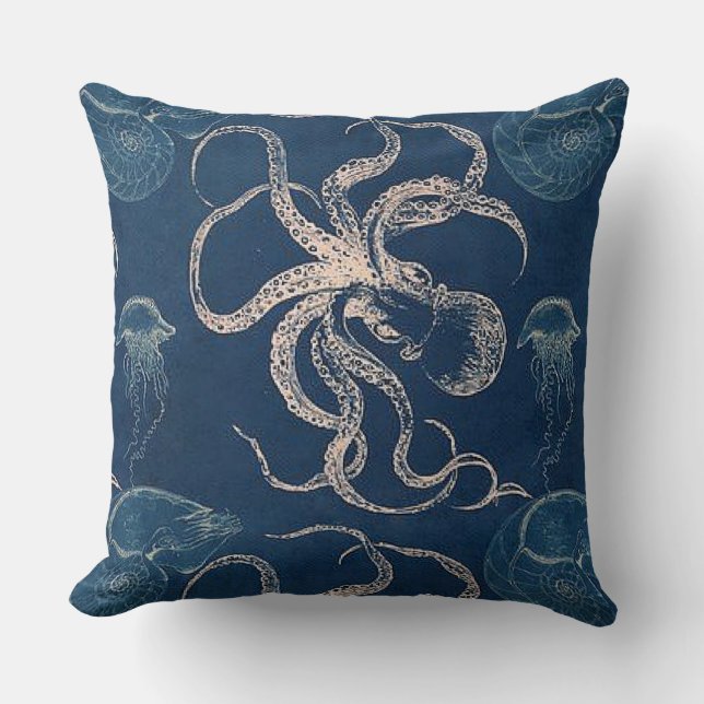 Sierkussen "Nautical/Octopus" (Voorkant)