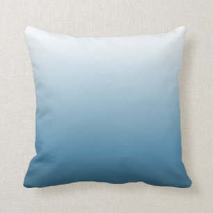 Sierkussen OMBRE Designer White naar Sky Blue