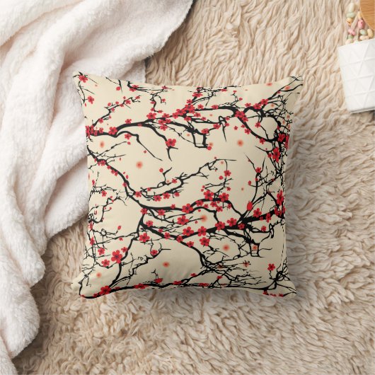 Sierkussen Oriental Japanse Sakura Plum Blossom (Deken)