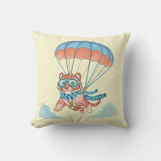 Sierkussen parachute tijger (Voorkant)
