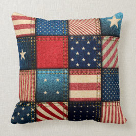 Sierkussen "Patchwork Americana"