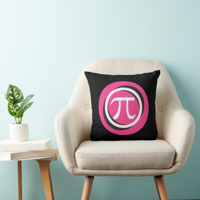 Sierkussen Pi-symbool PINK en -kool (Stoel)