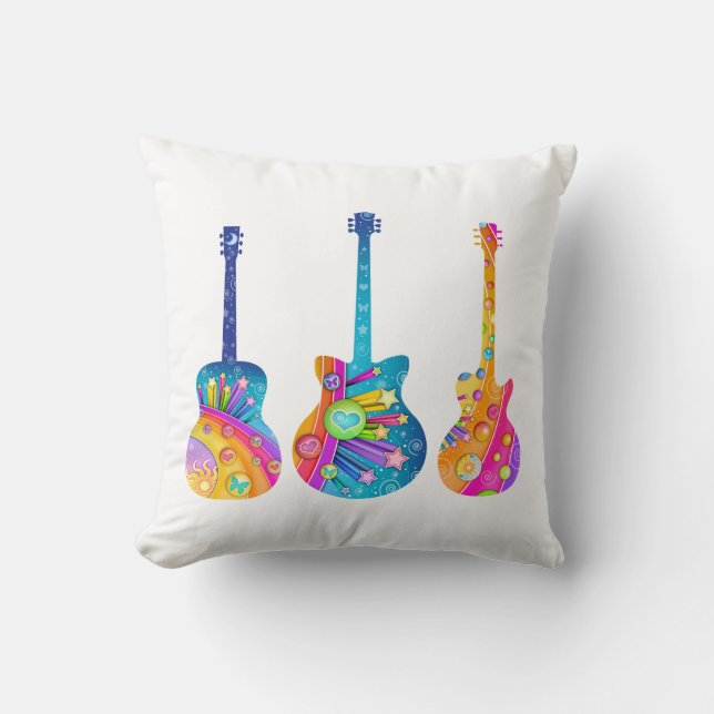 Sierkussen - POP ART GUITARS (Voorkant)