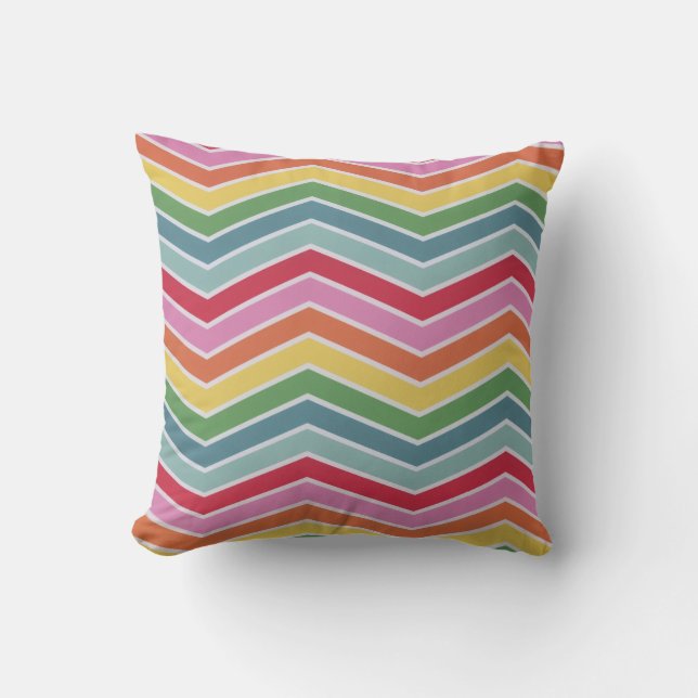 Sierkussen Rainbow Chevron (Voorkant)