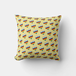 Sierkussen Rainbow Heart Pattern