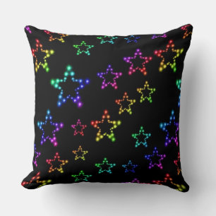 Sierkussen Rainbow Stars Pattern