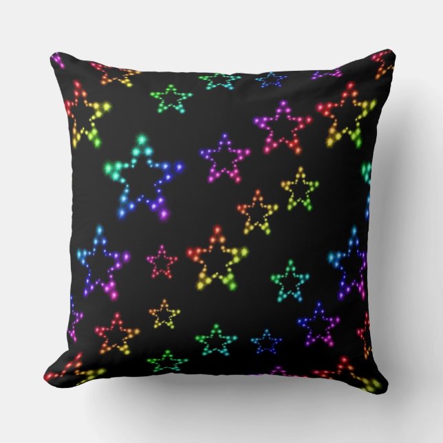 Sierkussen Rainbow Stars Pattern (Voorkant)