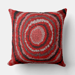Sierkussen Red Designer Pattern