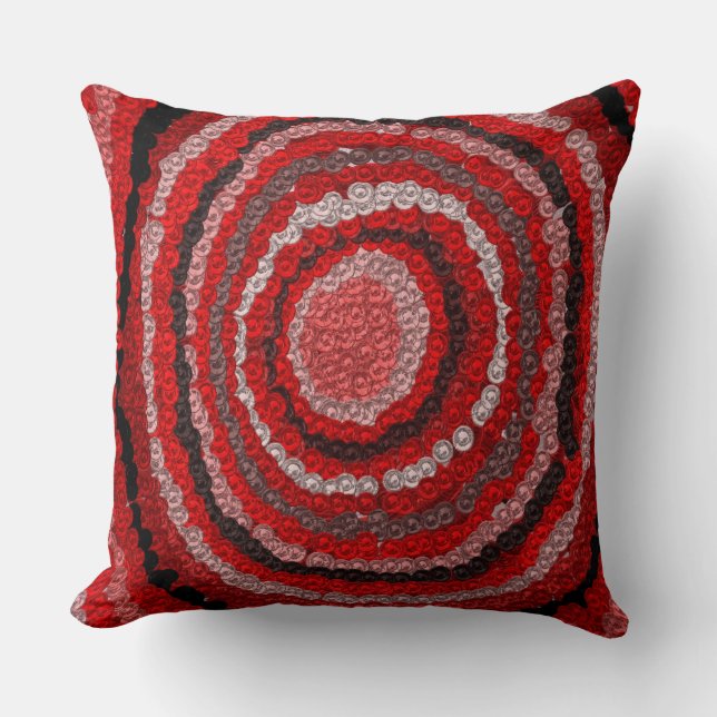 Sierkussen Red Designer Pattern (Voorkant)