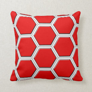 Sierkussen Rode Beehive Pattern