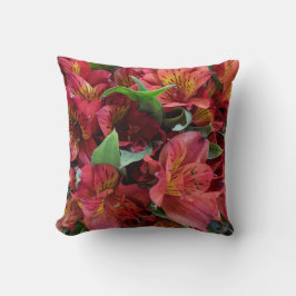 Sierkussen Rode Bloemen