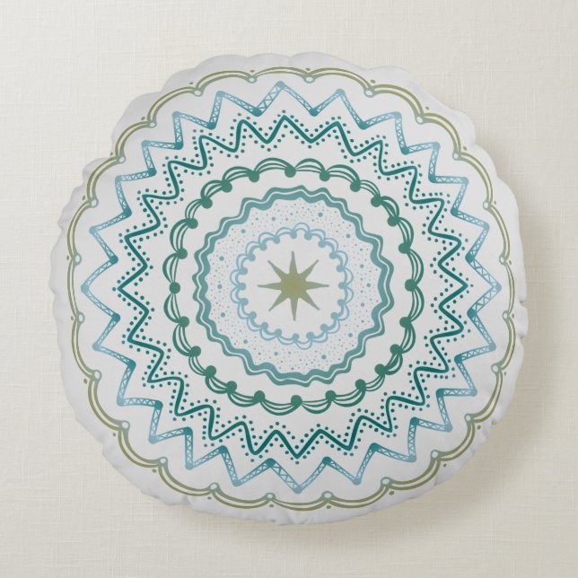 Sierkussen rondom Medallion Rond Kussen (Voorkant)