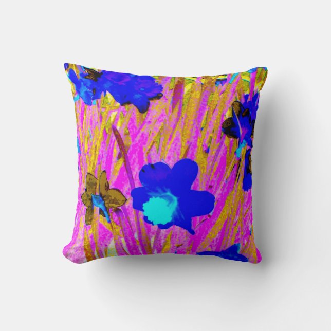 Sierkussen "Roze afodils" (Voorkant)