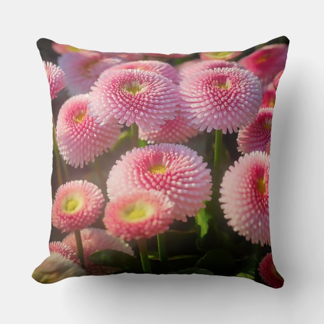 Sierkussen Roze bloemen (Voorkant)