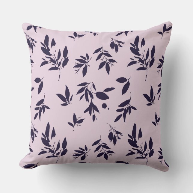Sierkussen Roze/Blue Floal Designer (Voorkant)
