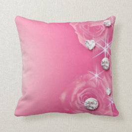 Sierkussen Roze Rose Diamonds