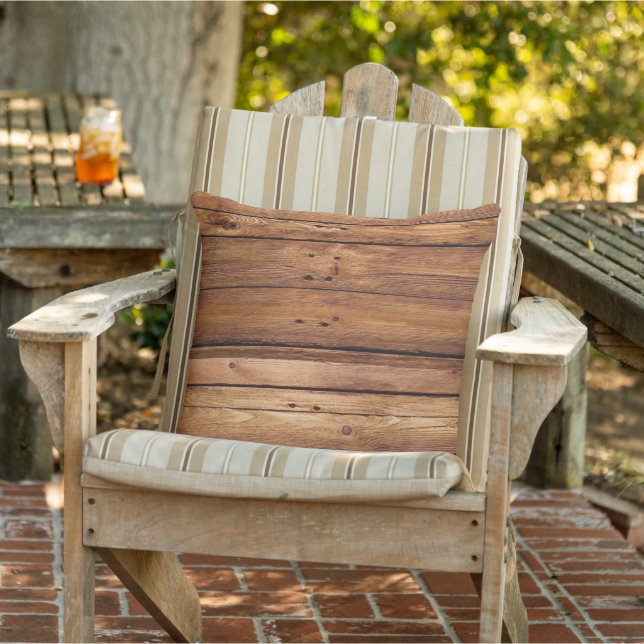 Sierkussen rustiek hout Sinaasappel (Stoel)