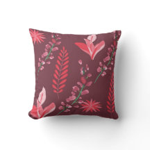 Sierkussen, Sierkussen 16" x 16" Bloemenpatroon