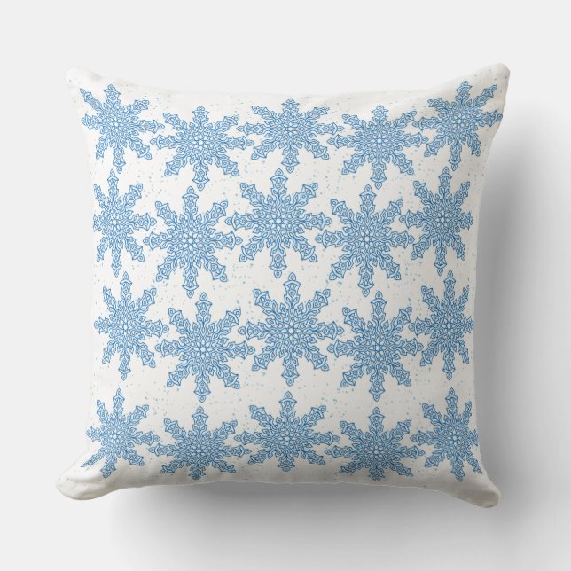 Sierkussen sneeuwvlokken (Voorkant)