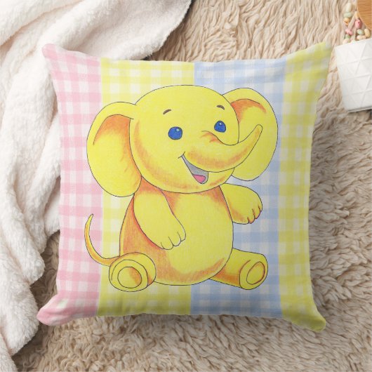 Sierkussen Speelgoed Elephant Gingham (Deken)