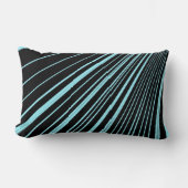 Sierkussen Stripe Aqua Blue Black Kussen (Voorkant)