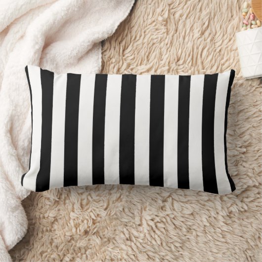 Sierkussen Stripe Black White Kussen (Deken)