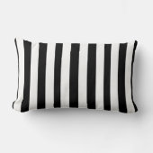 Sierkussen Stripe Black White Kussen (Voorkant)