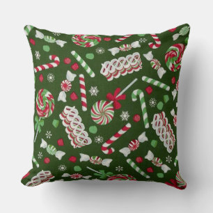 Sierkussen Sweet Kerstmis Snoep Pattern