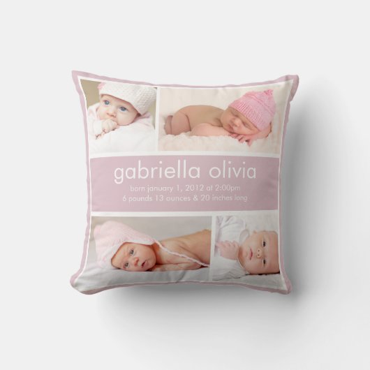 Sierkussen ter bekendmaking van de geboorte van La (Voorkant)