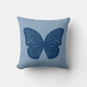 Sierkussen ter illustratie van blauwe vlindervleu