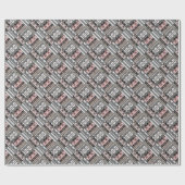 Sierkussen Traditioneel meetkundig stamhout Cadeaupapier (Vlak)