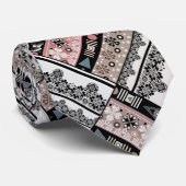 Sierkussen Traditioneel meetkundig stamhout Stropdas (Opgerold)