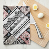 Sierkussen Traditioneel meetkundig stamhout Theedoek (Quarter Fold)