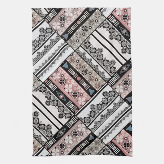 Sierkussen Traditioneel meetkundig stamhout Theedoek (Verticaal)