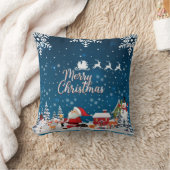 Sierkussen Trendy Merry kerstsnowflakes (Deken)