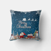 Sierkussen Trendy Merry kerstsnowflakes (Achterkant)
